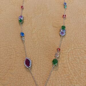 Kate Spade 32 inch Gold plated Multicolor Gemstone Necklace